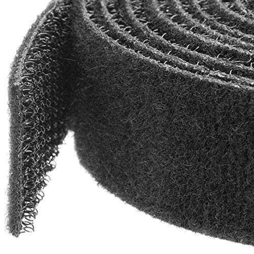 StarTech.com 25ft. Hook and Loop Roll - Cut-to-Size Reusable Cable Ties - Bulk Industrial Wire Fastener Tape - Adjustable Fabric Wraps - Black (HKLP25) #1