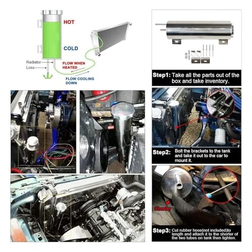 Botella de expansión eficiente con tanque de vómito universal de acero inoxidable 6