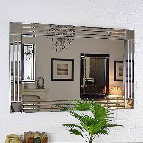 PentaBeauty Silver Triple Bevelled Venetian Wall Mirror 3Ft X 2Ft (91cm X 61cm) by MirrorOutlet