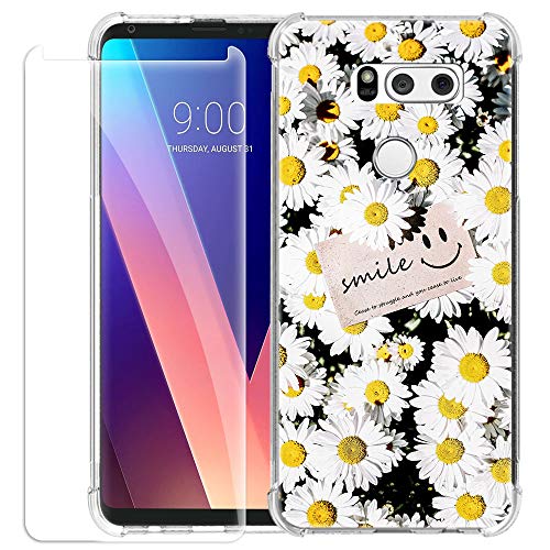 SHUMEI Phone Case for LG V30,LG V30 Plus,LG V30S,LG V35 ThinQ,LG V35 with Screen Protector,Clear Soft TPU Bumper Protective Cover Creative Personality Design
