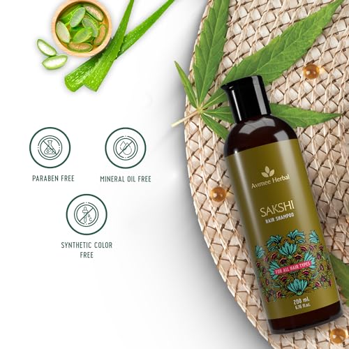 Avimee Herbal Sakshi Hair Shampoo | Deep Cleaning Shampoo | With Aloe Vera, Apple Cider Vinegar, Rice Protein & Tea Tree Oil | SLES Free | 200 mL - Image 6