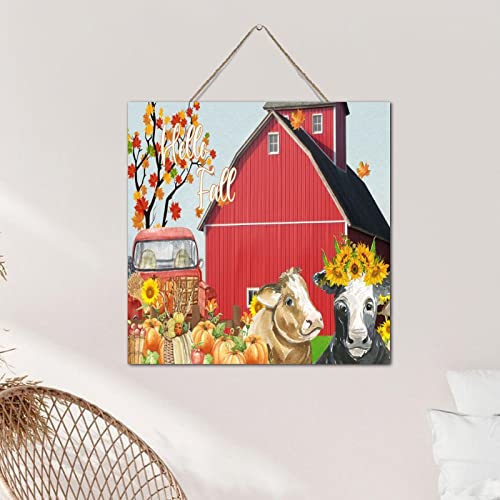 Panneau en bois rustique Hello Fall pour habiller un mur vide de salon - 6