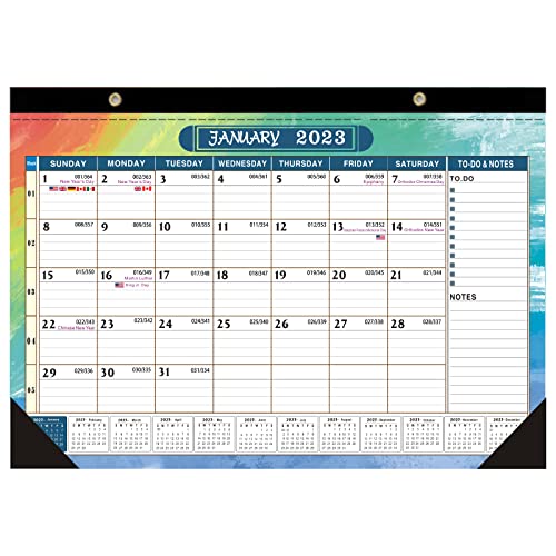 Calendario familiar 2023, planificador semanal para calendario de pared de 18 meses, de enero de 2023 a junio de 2024, para hogar u oficina, 16.9 x 12 pulgadas Cover