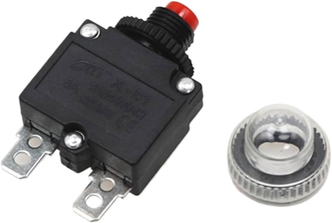 Circuit Breaker Overload Protector Switch Fuse 2A 3A 5A 6A 7A 8A 10A 15A 20A Without Waterproof Cap(6a)