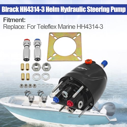 Image of HH4314-3 Hydraulic Steering Pump Fits for Teleflex BayStar 150HP | Fit for Teleflex Marine / SeaStar BayStar HH4314-3 Hydraulic Steering Systems, 1.4 cu. in.