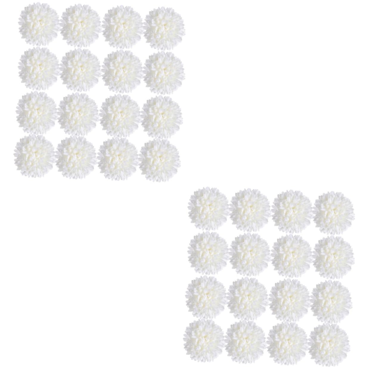 Cabilock 2 Sätze Simulation Melaleuca Heimdekoration Tischdekoration Für Die Hochzeit Nelkenblüte Aus Seide Künstlicher Chrysanthemen-nelkenstrauß Pfingstrosen Seidentuch 50 Stück * 2