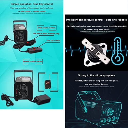 Máquina de humo 400W con control cableado para DJ, eventos y fiestas miniatura 3