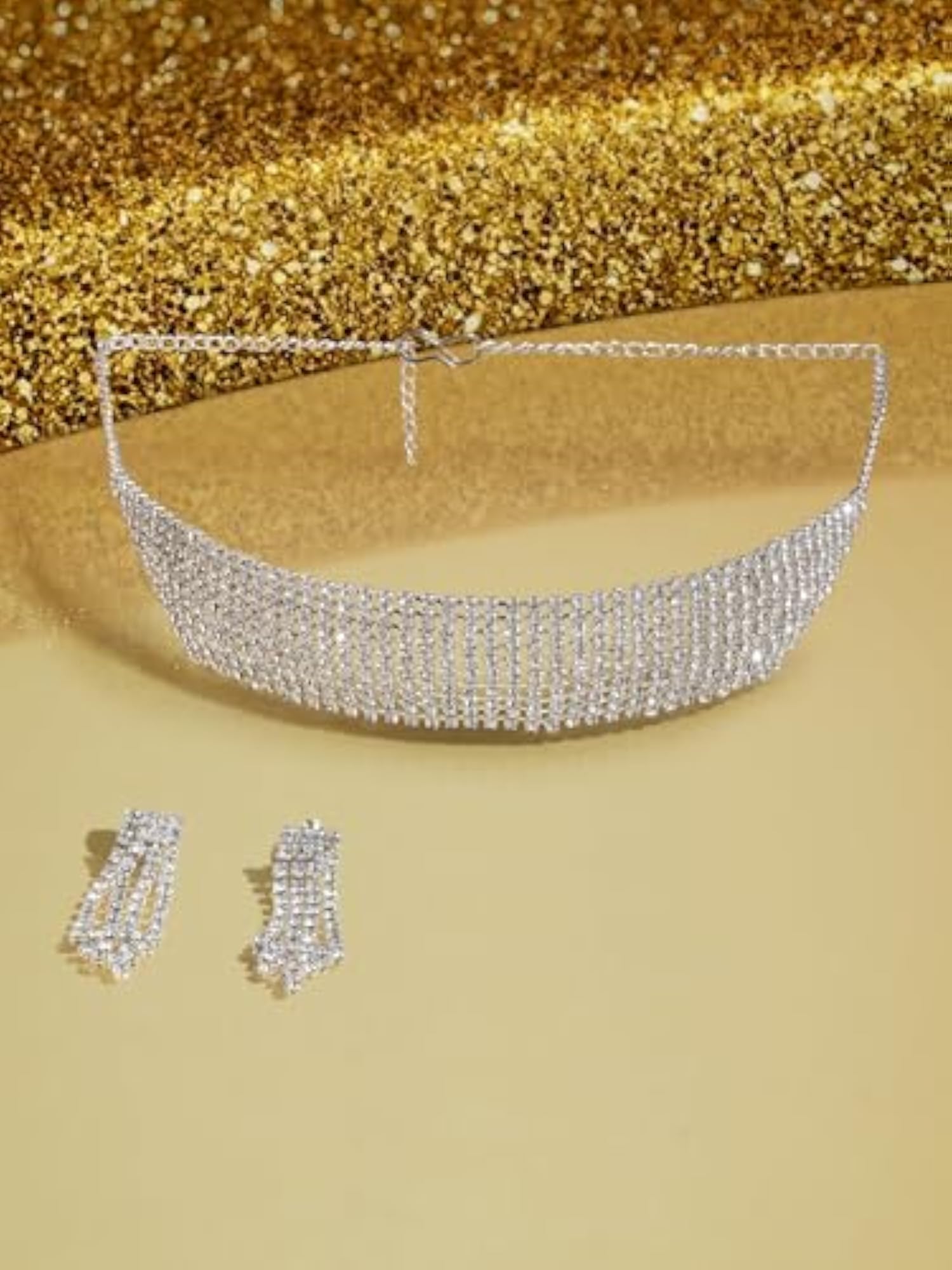 Women's Bling Necklace & Earring Set with Dazzling Austrian Diamonds