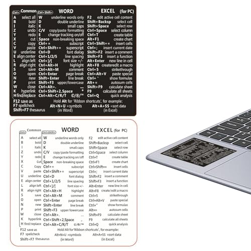 KSBBHDS 2 Autocollants De Raccourci Clavier, Accessoires pour Ordinateur Portable, Outils D'Assistance Au Clavier, Guide De Référence De La Clé De Raccourci.