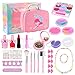 Joyhoop Kit de Maquillaje para Niñas, Maquillaje Niñas Cosméticos Lavables, Regalo de Princesa para Niñas en Fiesta Cumpleaños y Juguetes de Maquillaje.(Kit de Maquillaje Rico)