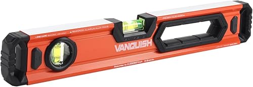 Miniatura 8 de VANQUISH Herramienta de niveles de alcohol de aluminio resistente de 24 pulgadas con 3 frascos de burbuja4765-24