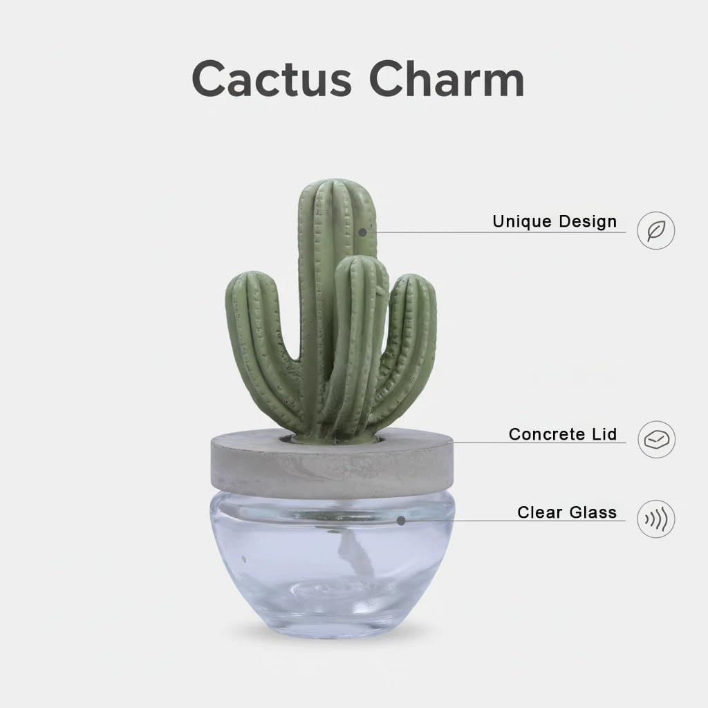 Reed Diffuser Set Ceramic Cactus Fragrance Diffuser-White Flower 3.38 fl oz (100 ml), Home Fragrance Reed Diffuser for Bathroom Office Living Room Table Decor (Cutting Grass)