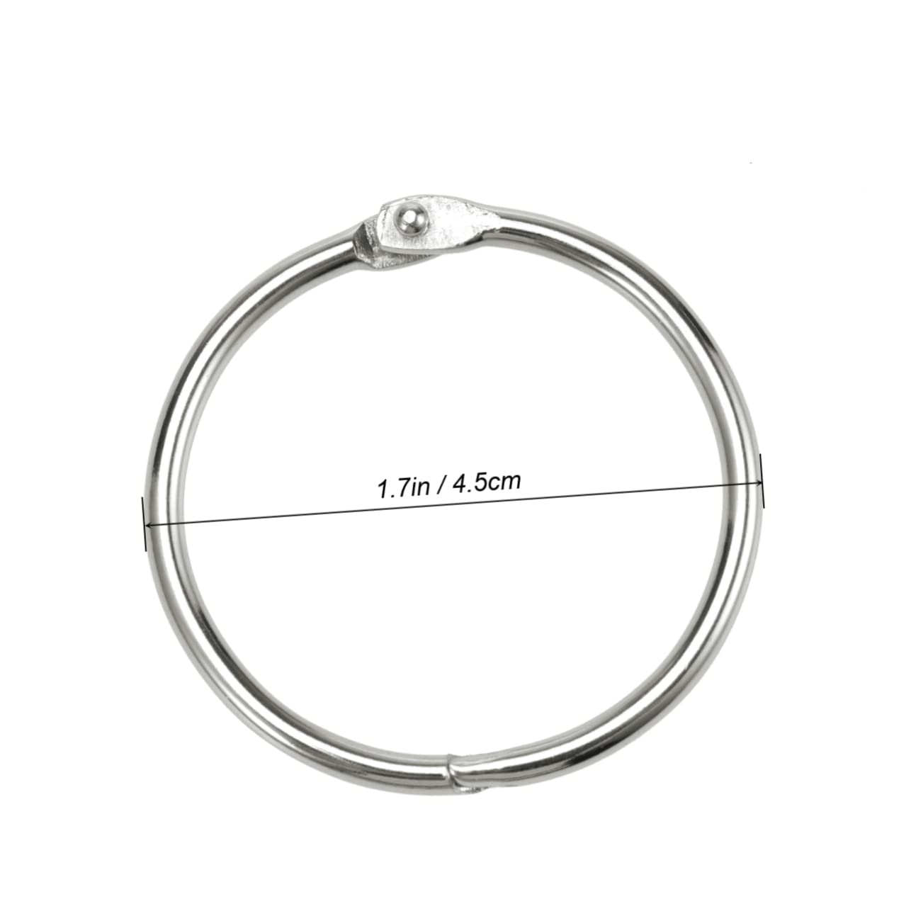 Anelli a Molla in Metallo per Raccoglitore, 100 Pezzi, 38 Mm | Argento, per Memo e Campioni, Uso Office e Scrapbooking, Chiusura ad Anello per Fogli e Schede