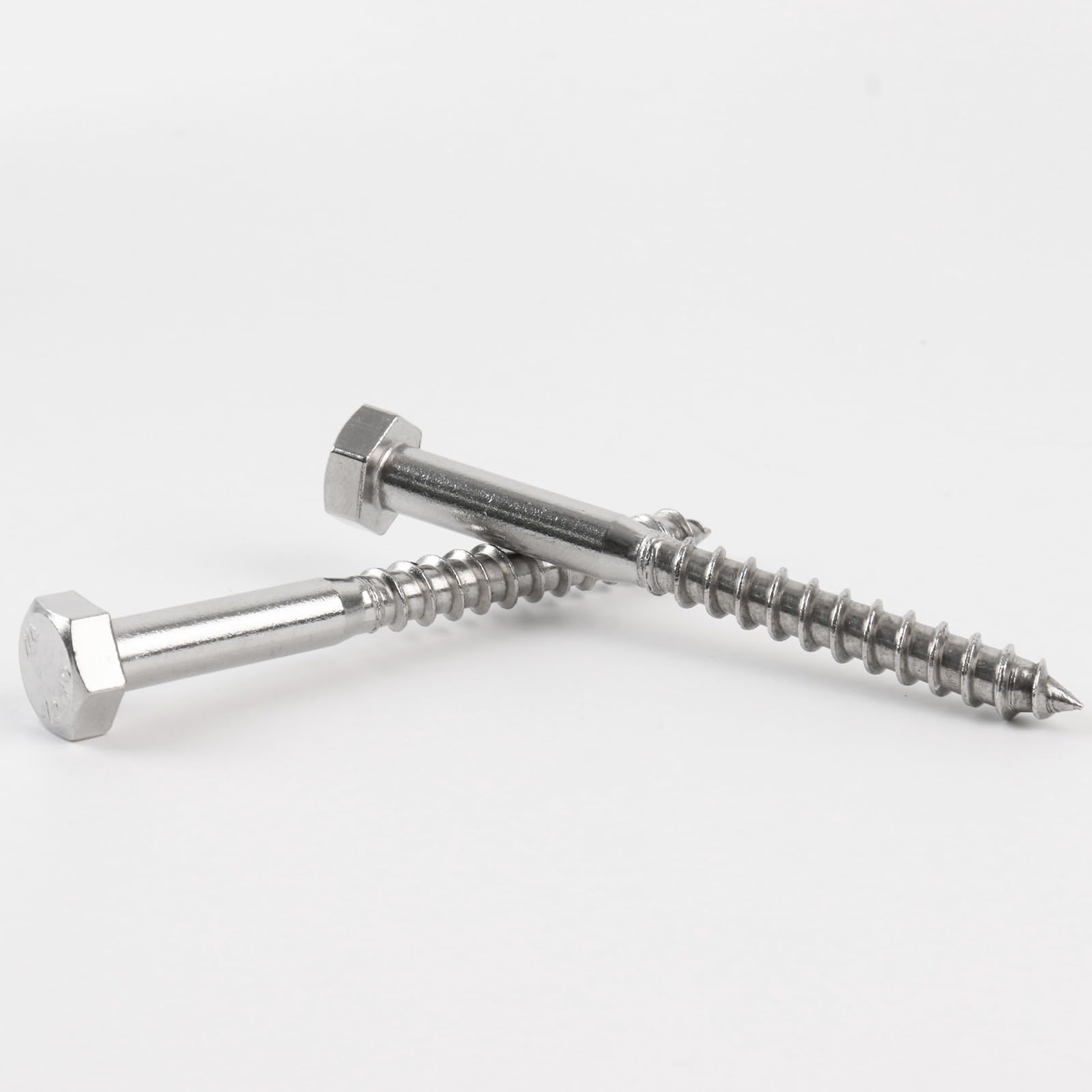 Muzata 20Pack 5/16\" X 3\" M8 Hex Head Lag Bolt Screws For Wood Post...