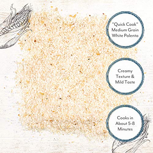Roland Foods Medium Grain White Polenta, Specialty Imported Food, 5-Pound Bag