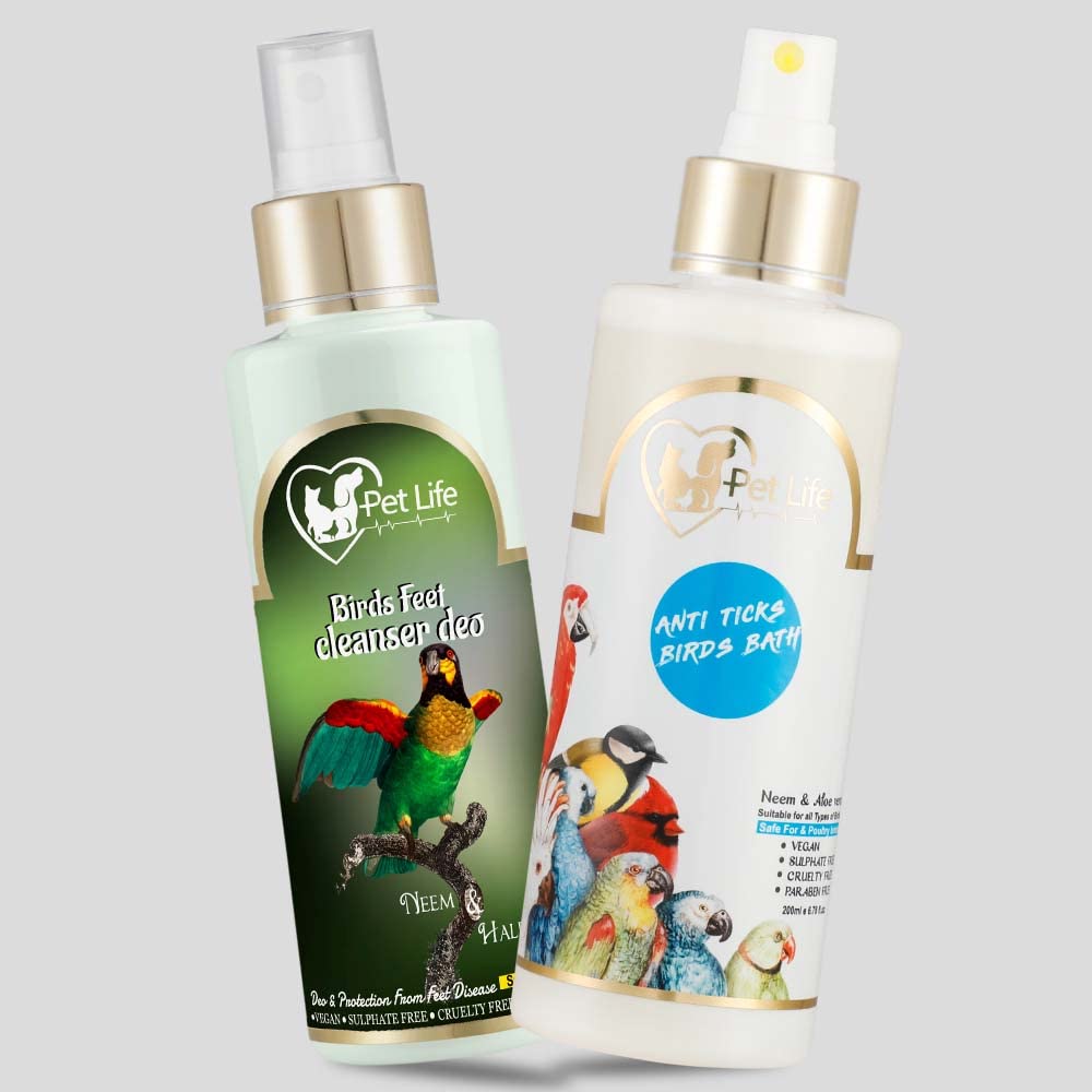 Pet Life Anti Ticks Birds Bath Shampoo 200 Ml + Birds Feet Cleanser Deo 200 Ml Waterless/Spray For Poultry Birds, Parrots, Sparrow, Pigeon - Cleaner/Shinier Coat & Feet Healthy/Aromatic -All Bird Type (B0B5HTHY2Y) Amazon Price History, Amazon Price Tracker