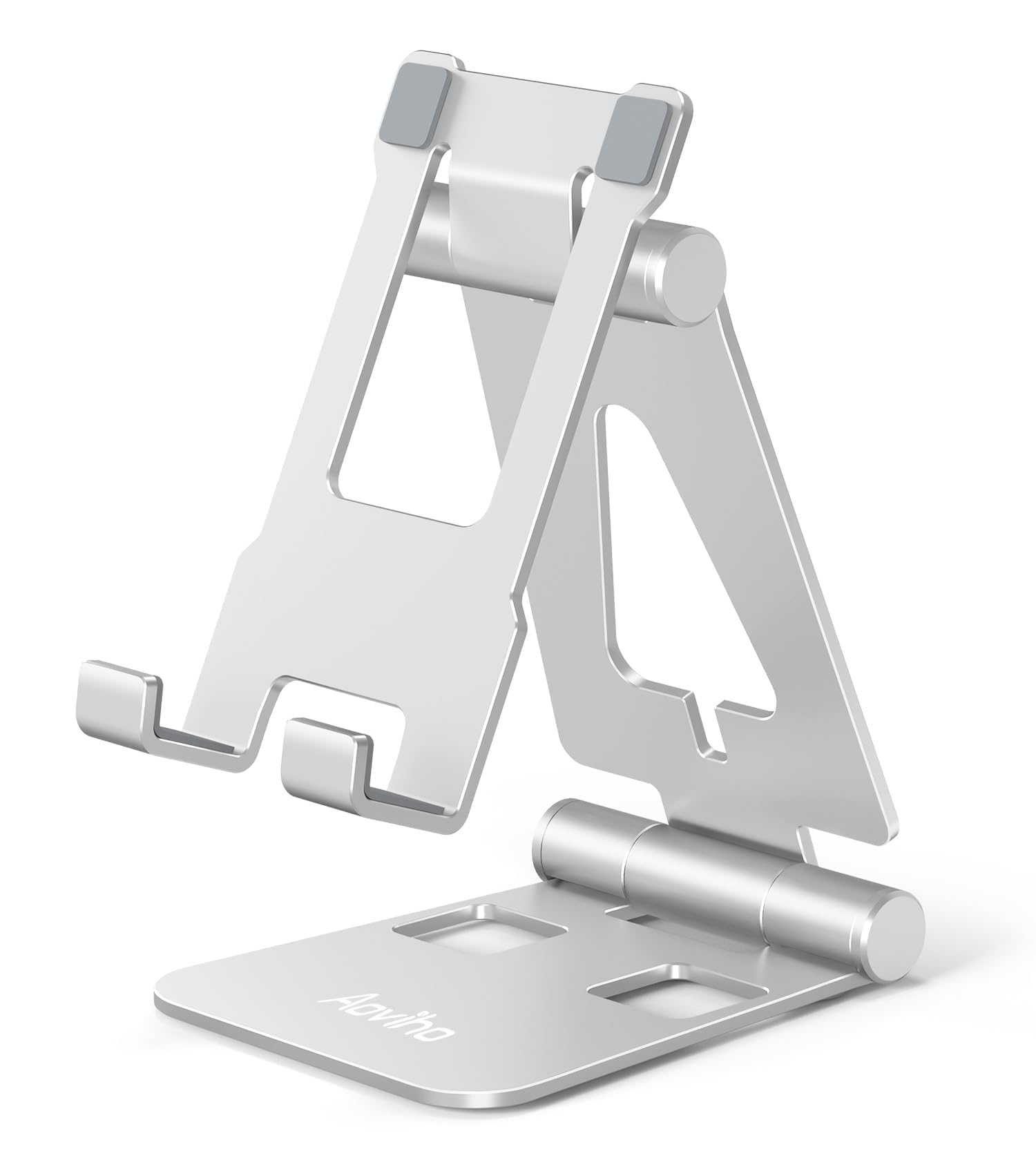 Aoviho Cell Phone Stand for Desk, Adjustable Desktop Phone Holder Stand, Foldable Moblie Phone Dock for iPhone 15 14 13 12 11 Pro Xs Max Xr X 8 7 6 5