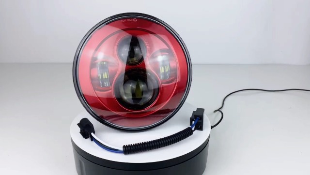 Amazon.com: SKTYANTS 7 Inch Motorcycle Headlight LED Red Headlight