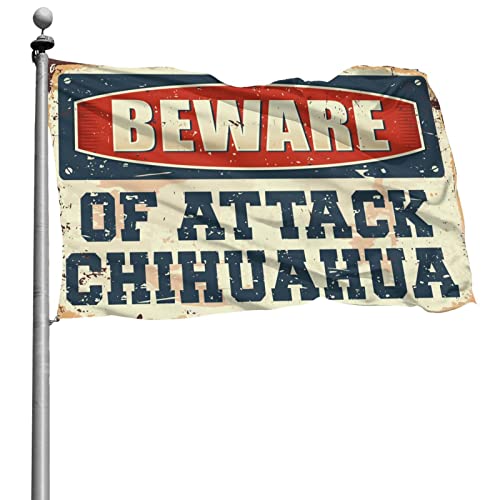 Drapeau Beware of Attack 152x244 cm pour cacher les imperfections murales