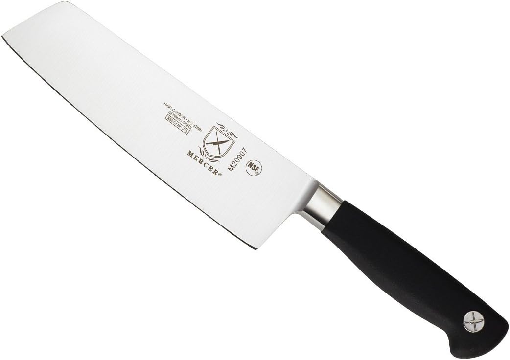 Mercer Culinary M20907 Genesis 7-Inch Nakiri Vegetable Knife,Black - Thumbnail 2