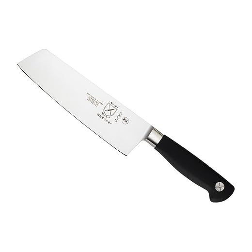 Mercer Culinary M20907 Genesis 7-Inch Nakiri Vegetable Knife,Black