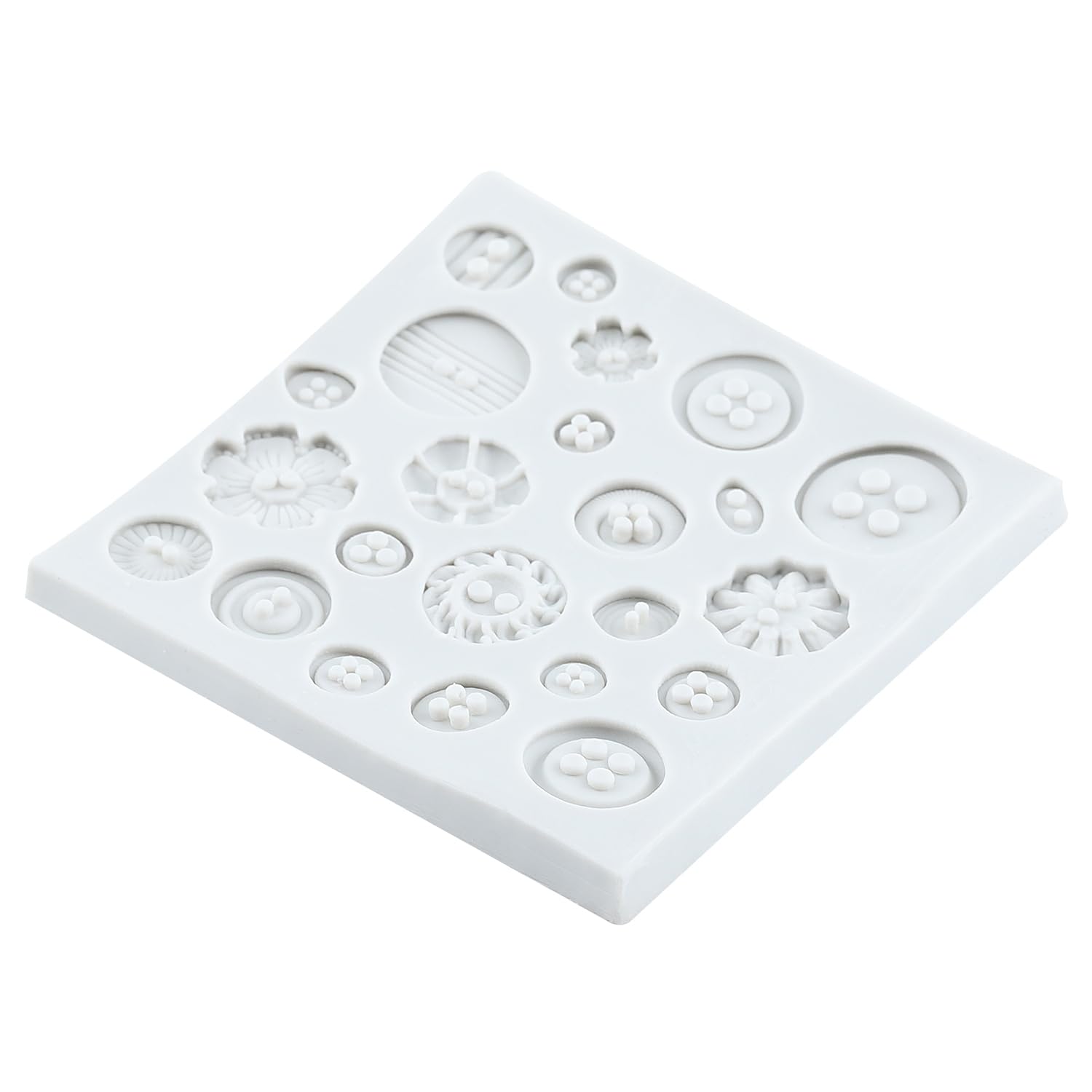 Knopfform für Modelliermasse, Knopfform, Silikonformen für Bastelarbeiten, Epoxidharz, Gießen, Polymerton, Werkzeuge, Handwerk, lufttrocknende Schmuckherstellung