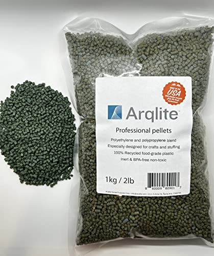 Arqlite Professional Plastic Pellets For Crafts - Weighted Stuffing Beads, Weighted Blankets, Dolls, Toys, Lap Pads, Bean Bags, I-Spy Bags, Rock Tumbler, Eco-Friendly Plastic Pellets #TOP3