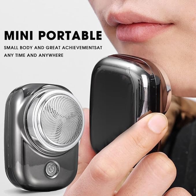 Image of Ultimate Mini-Shave Portable Electric Razor USB Rechargeable, Pocket Size Shaver For Men & Women One-Button Ease For Home, Car, Travel (Multicolour) - Pack Of 1