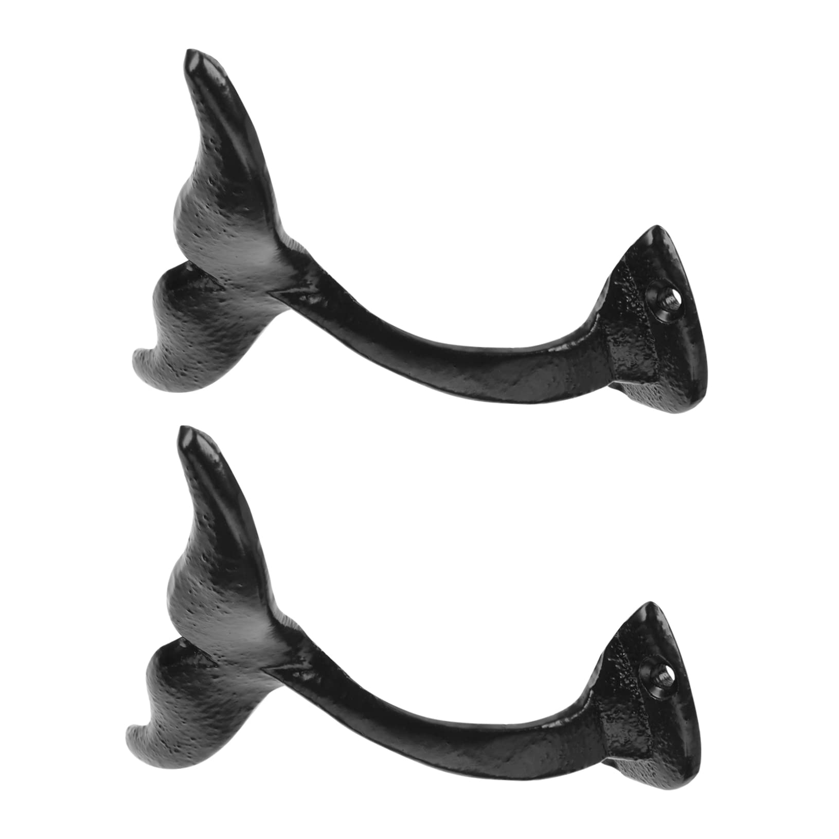 Crochets muraux queue de baleine Alipis en fonte pour stopper le désordre, lot de 2