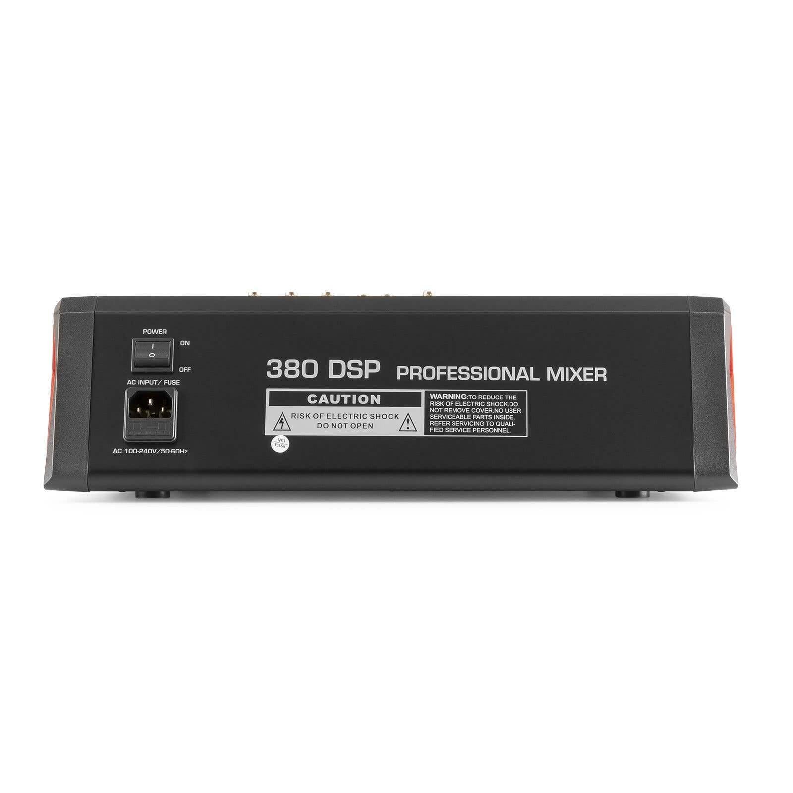 Power Dynamics PDM-T604 Stage Mixer 6-Channel DSP/MP3, professionelles Audio Mischpult, Audio Mixer, Soundmischpult