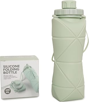 Urban Badger Laguz Foldable Mat, Silicone Foldable, Water Bottle, Reusable, Portable, Foldable Water Bottle