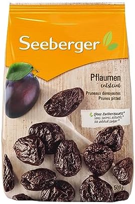 Seeberger Pflaumen entsteint, extra große Dörrpflaumen (8 x 500 g)