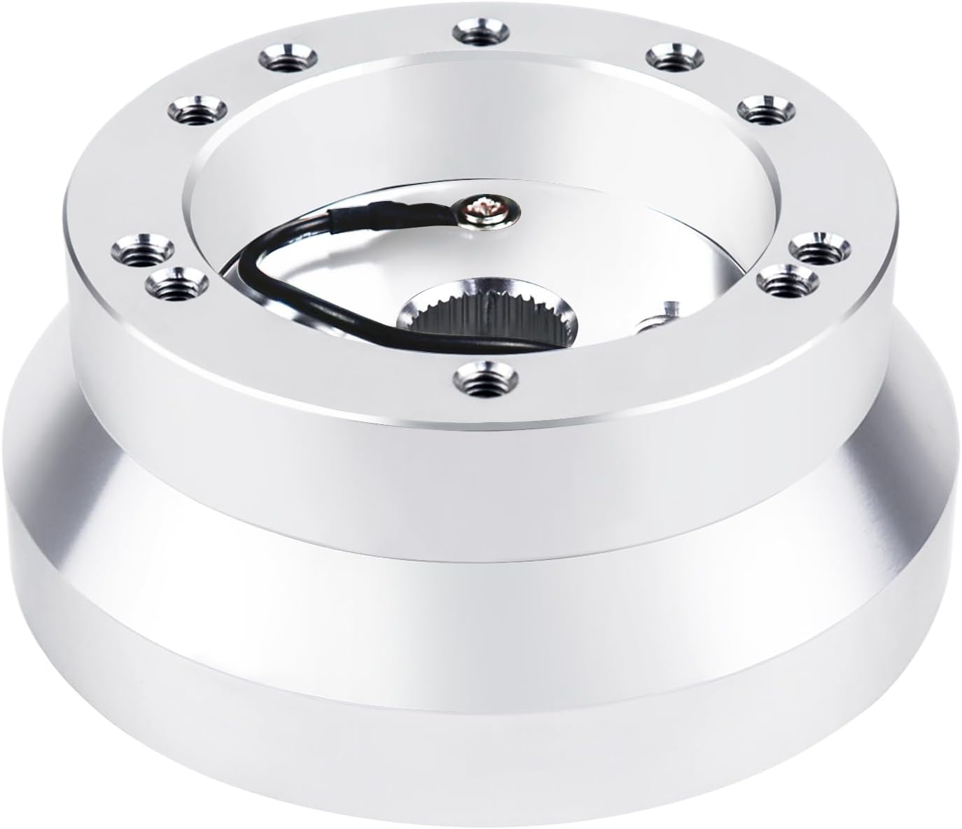 Universal 5/6 Hole Steering Wheel Hub Adapter, Compatible for GMC Chevy Pontiac Cadillac Truck Pickup(Silver)