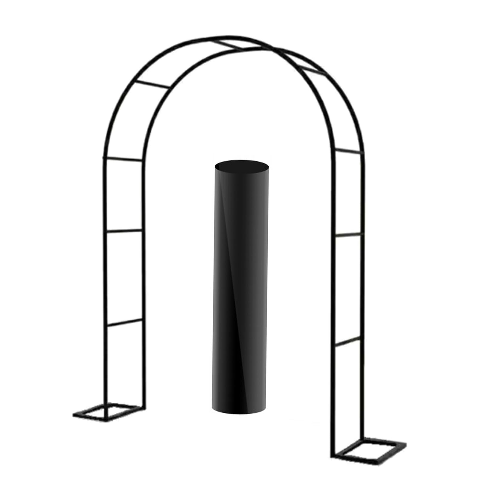 Strong Garden Arch, Metal Rose Arbor Arbours With Bases, Height 220cm, 40cm In Depth, Wedding Party Floral Decoration Pergola Archway (Size : W200 X H230cm)