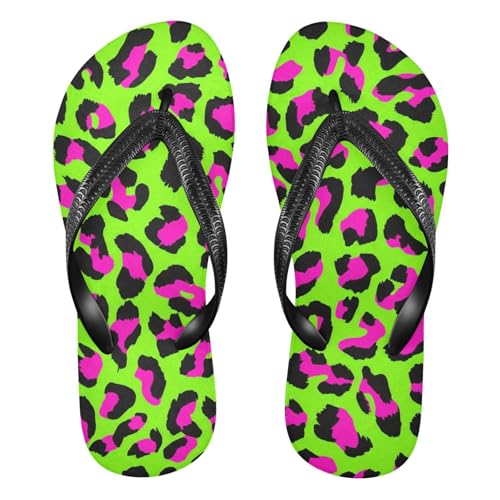 Leopard Green Rose Red Flip Flop Beach Summer Casual Sandal for Women & Men Shower Shoes 20861916