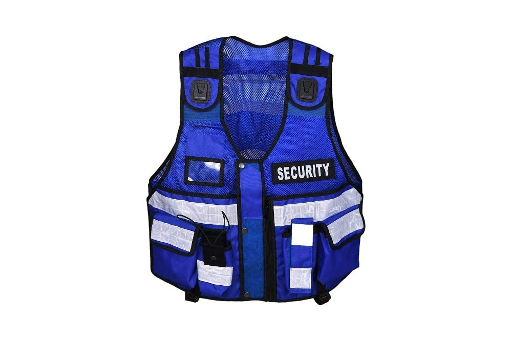 Hi Viz Tactical Vest Security, Enforcement, CCTV, Dog Handler Tac Vest (Blue), 4 (rac3-01)