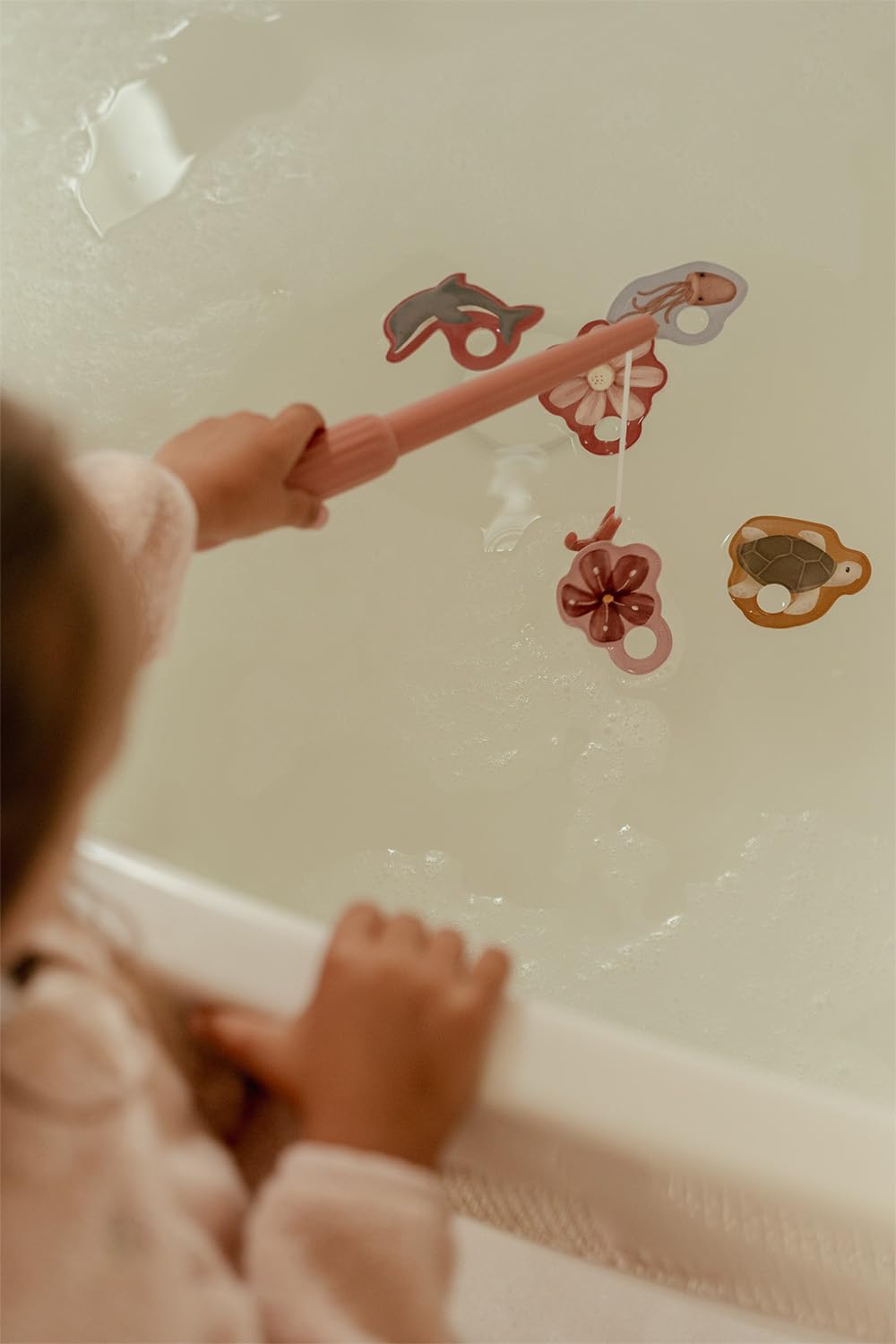 Little Dutch Gioco di pesca giocattolo da bagno per neonati, colore rosa