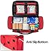 Trunab Emergency Responder Trauma Bag Empty, Professional First Aid Kits Storage Medical Bag with Inner Dividers and No-Scratch Bottom, Ideal for EMT, EMS, Paramedics, Red, BAG ONLY