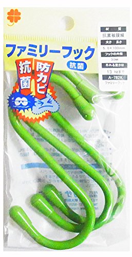 ニッサチェイン 抗菌ファミリーフック緑 30/30 100mm 参考使用荷重13kg 3個入 A-782K
