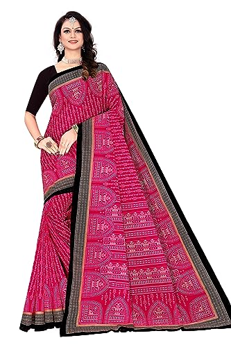 Image of TAMAIRA FASHION Women's Plain Weave Pure Cotton Saree Without Blouse Piece(11232 Pink)