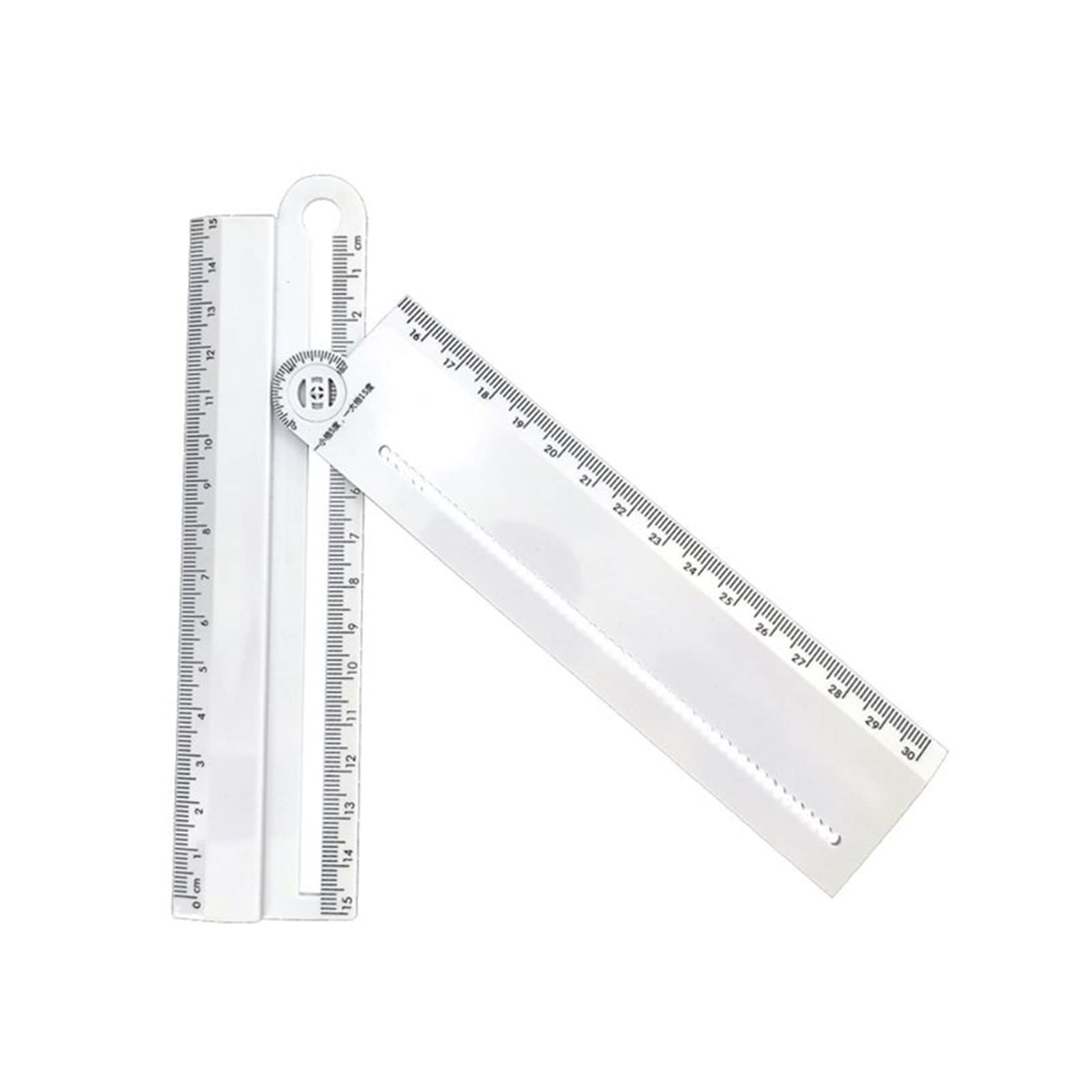 Lineal, 1 stücke Einfache Stil 30cm Transparent Rechteck Lineal Winkelmesser Student Schreibwaren Zeichnung Werkzeug Liefert Set