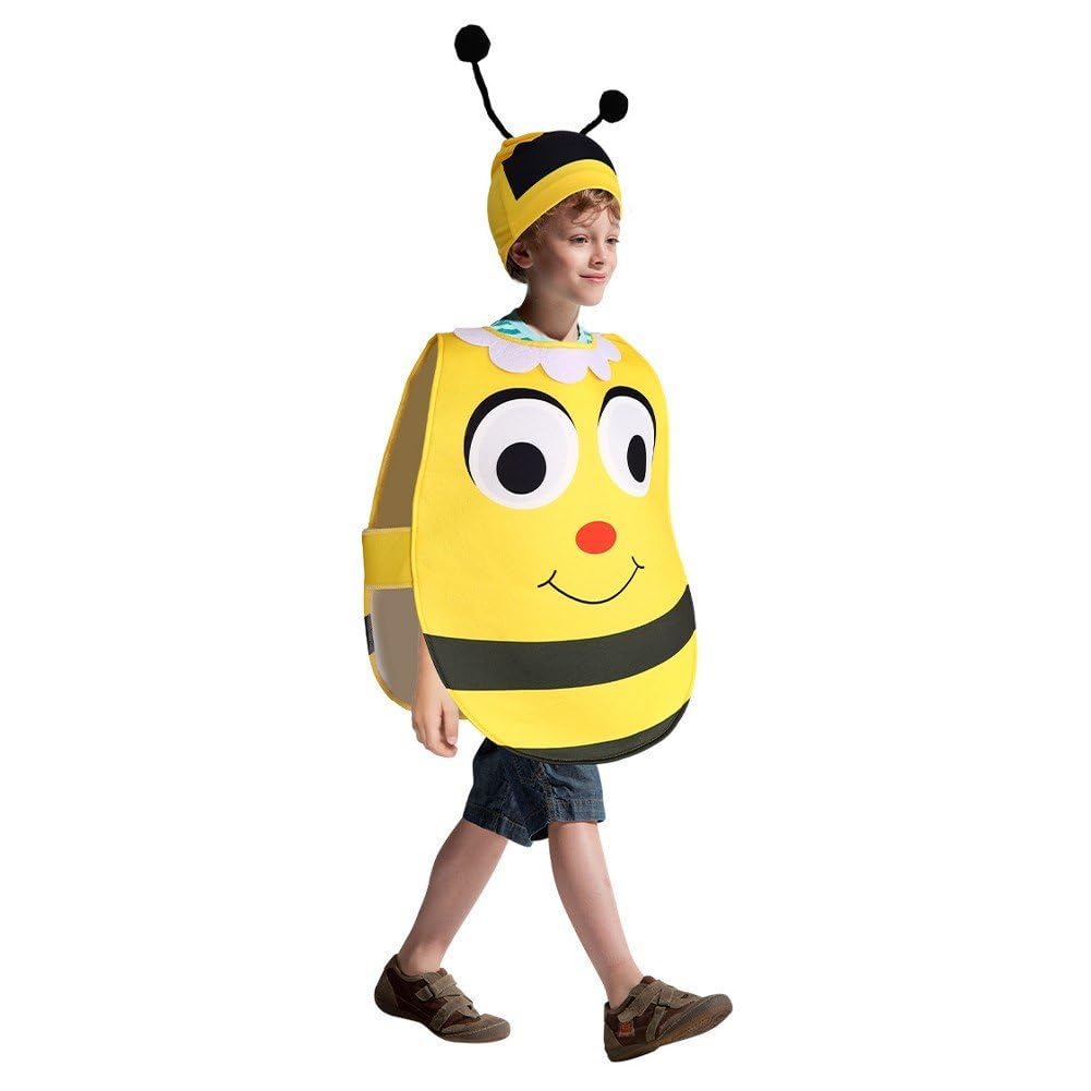 Kostium zwierzęcy z kreskówki, unisex, pszczoła, kot, cosplay, kostium trzmieli, pszczoła, body, fantazyjne przebranie, zestaw ubrań z kapeluszem dla dzieci
