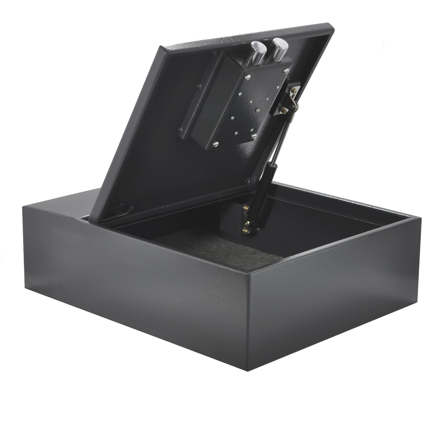 Coffre 4.6L Meuble Coffre-fort DONAU TECH 4,6L - 23x17x17cm - Manuel Avec 2 Clés - Pour Meuble, Mur Ou Sol - Noir Mini Coffre Fort