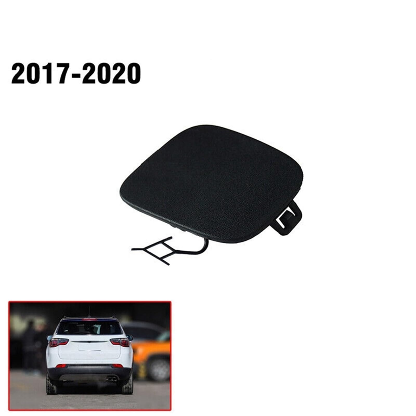 For, for Jeep, for Compass 2017-2021 5UP67RXFAB Coperchio del tappo dell'occhio del gancio di traino del paraurti posteriore Copri gancio di traino paraurti