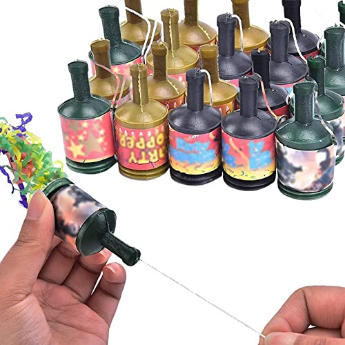 50Pcs Mini Confetti Party Poppers for Wedding Birthday Graduation Baby Shower - Safe Kids Fun Party Supplies Christmas & Halloween Decorations