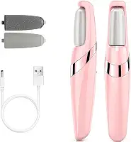 Lixa de Pe Eletrica com Bateria Recarregavel e Controle de Velocidades Removedor de Calos para Pés Recarregável Com Lixa Extra Portatil Spa dos Pes Raspador de Pes Designe Ergonomico (Rosa)