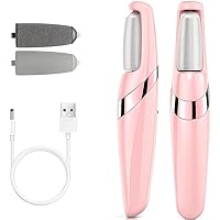 Lixa de Pe Eletrica com Bateria Recarregavel e Controle de Velocidades Removedor de Calos para Pés Recarregável Com Lixa Extra Portatil Spa dos Pes Raspador de Pes Designe Ergonomico (Rosa)