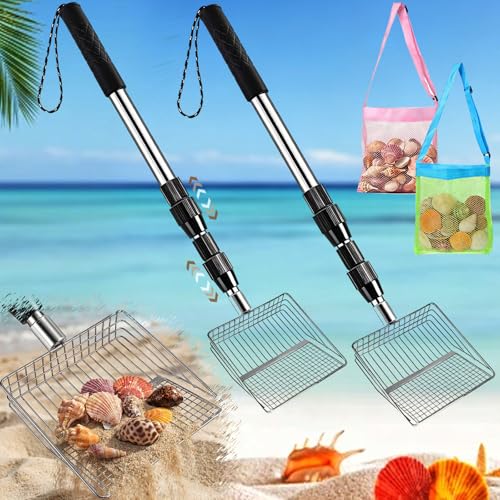 Nafhone Upgraded 2Pack Shark Tooth Sifter for Beach Shelling Tools