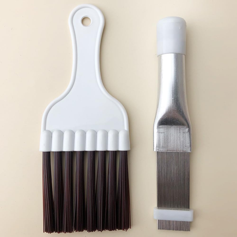 Kit De Nettoyage Climatiseur Flintronic - 3 Pièces : Brosse Ailettes, Peigne Métal & Brosse Rainures