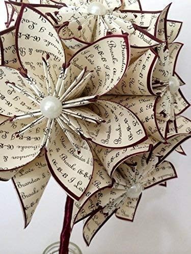 Miniatura 3 de A Dozen "I Love You's" - 12 paper flowers, custom gift, 1st anniversary, gifts for her,bouquet, origami, red rose, made to order